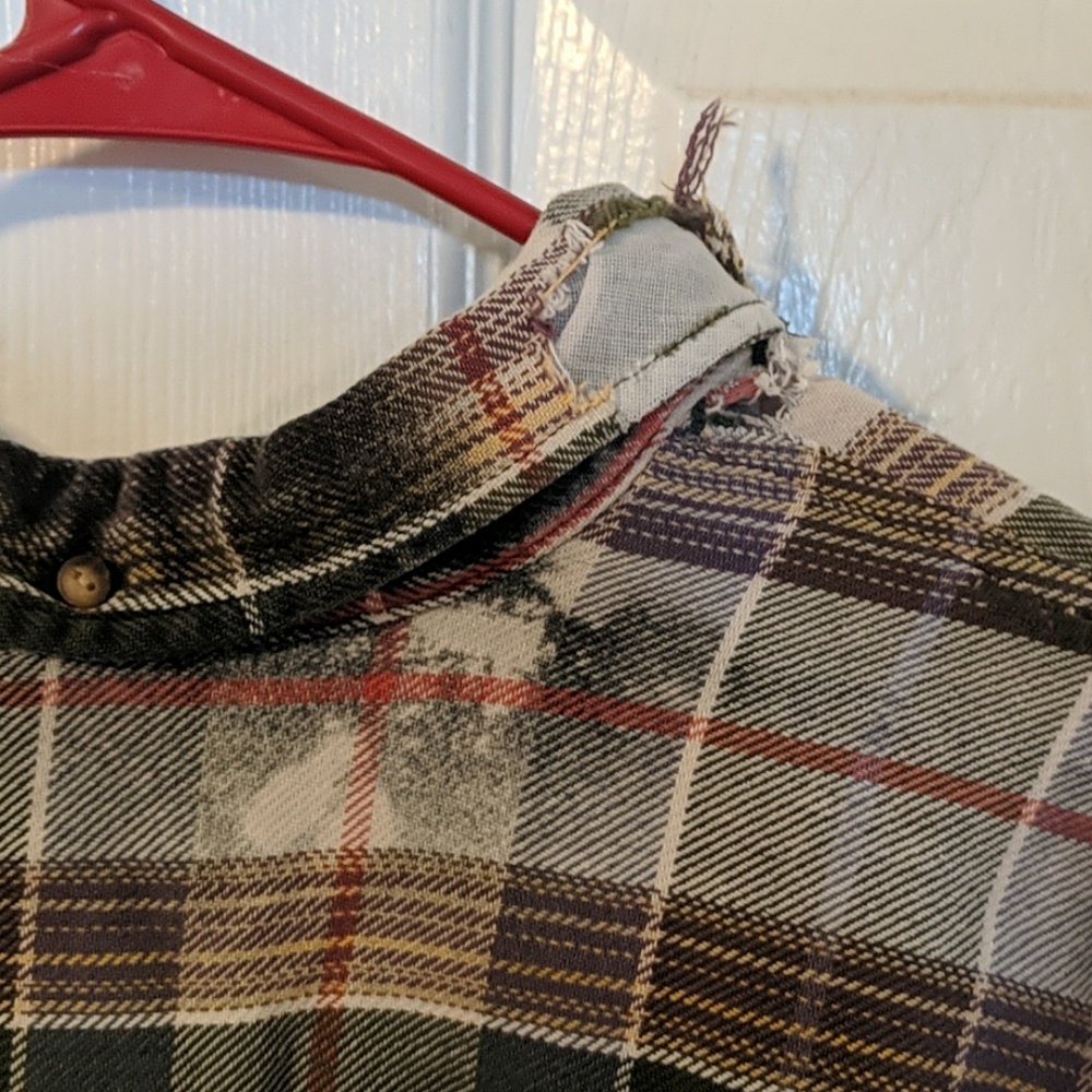Distressed Button Down Flannel - Picture 4 of 4